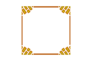 Ornament Border With Yellow Paving Block Theme png