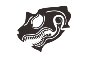 schwarz Drachen Kopf Schädel tätowieren png