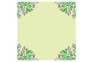 Green Background With Decorative Floral Ornaments png