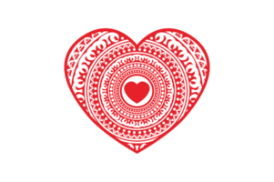 Valentijn dag kunst - rood mandala liefde png