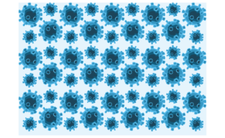 Blue Corona Virus pattern Background Design