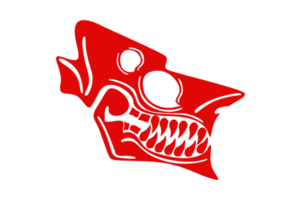 rood draak schedel ornament tatoeëren png