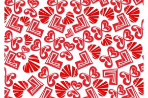 Red Love Pattern Background Design png