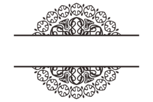 zwart mandala ornament grens ontwerp png