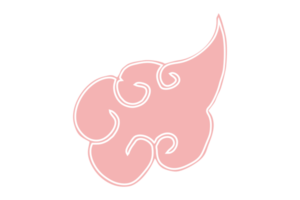 rosado nube ornamento png