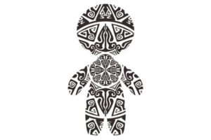 Mandala Ornament Lebkuchen Person geformt png