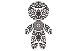 mandala prydnad pepparkaka person formad png