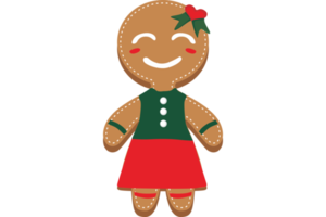 Natal - Pão de gengibre sorridente fêmea pessoas em forma png