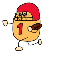 Potato Cartoon Characters With Various Professions - Rugby player png