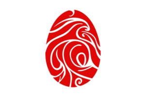 rojo Pascua de Resurrección huevo ornamento Arte diseño png