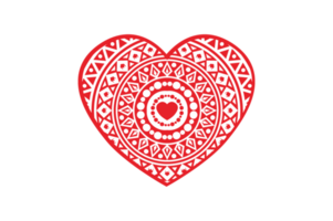 enamorado día Arte - rojo mandala amor png