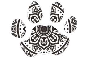 hond en kat poot mandala ornament ontwerp png