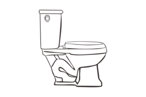 Toilet Equipment - sitting closet line art png