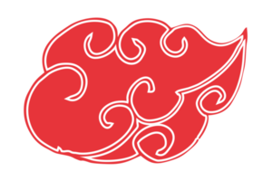 rot Wolke Ornament png