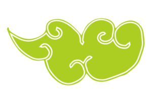 Green Cloud Ornament png