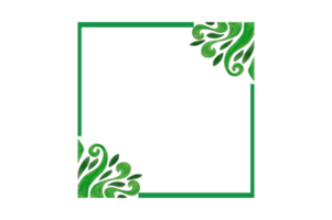 Green Plant Flora Ornament Border Design png