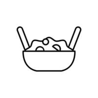 ensalada icono vector. comida ilustración signo. restaurante símbolo. rápido comida logo. vector