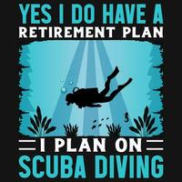 Scuba diving graphics tshirt design vector