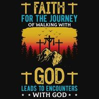God or jesus faith typographic graphic vintages tshirt design vector