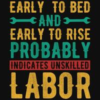 Labor day typographic tshirt design vector