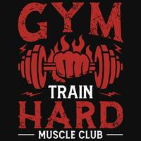 Gym or fitness tshirt design vector design