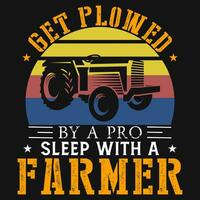 Farmer vintages tshirt design vector