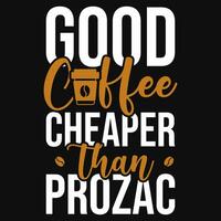 Coffee drink typographic tshirt design vector