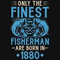 Fishing typographic graphics tshirt design vector