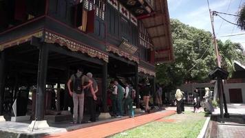 Traditional house called Rumoh Aceh at Aceh museum in Banda Aceh Indonesia video