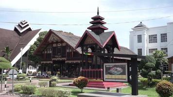 Traditional house called Rumoh Aceh at Aceh museum in Banda Aceh Indonesia video