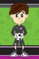 Cute Cartoon Football Soccer Goalkeeper - Sports Illustration vector