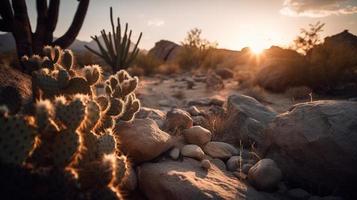 Sunset in Joshua Tree National Park, California, United States photo