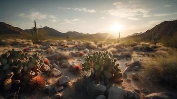 Sunset in Joshua Tree National Park, California, United States photo