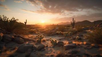 Sunset in Joshua Tree National Park, California, United States photo