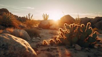 Sunset in Joshua Tree National Park, California, United States photo