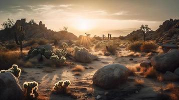 Sunset in Joshua Tree National Park, California, United States photo