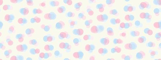 Polka dots Blue Red Soft Fun and playful design Vector Watercolor Rounds Pattern and Ink Doodle, set a Grunge Circles Background, Kids Geometric Spots and Pastel Seamless Watercolor Rounds Pattern