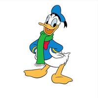 donald duck cartoon vector
