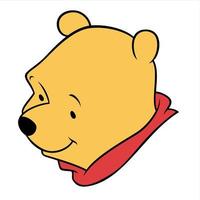 cute winnie the pooh cartoon vector