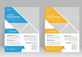 Construction dream house Business Flyer Template. for social media banner ads. vector