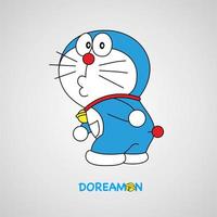 doraemon dibujos animados japonés vector