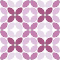 Modern minimalistic  geometric seamless pattern, rounded shapes, leaves in pink color scheme on a white background vector