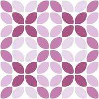 Modern minimalistic  geometric seamless pattern, rounded shapes, leaves in pink color scheme on a white background vector