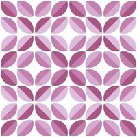 Modern minimalistic  geometric seamless pattern, rounded shapes, leaves in pink color scheme on a white background vector