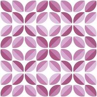 Modern minimalistic  geometric seamless pattern, rounded shapes, leaves in pink color scheme on a white background vector