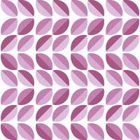Modern minimalistic  geometric seamless pattern, rounded shapes, leaves in pink color scheme on a white background vector