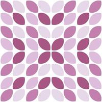 Modern minimalistic  geometric seamless pattern, rounded shapes, leaves in pink color scheme on a white background vector