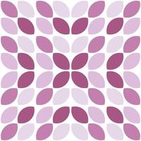 Modern minimalistic  geometric seamless pattern, rounded shapes, leaves in pink color scheme on a white background vector