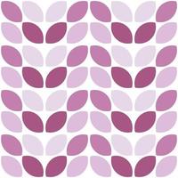 Modern minimalistic  geometric seamless pattern, rounded shapes, leaves in pink color scheme on a white background vector