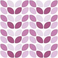 Modern minimalistic  geometric seamless pattern, rounded shapes, leaves in pink color scheme on a white background vector